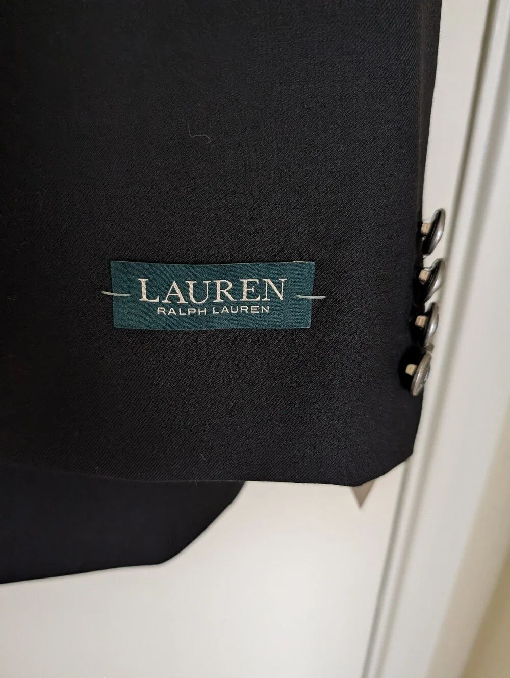 Lauren Ralph Lauren Black Men's Two-Button Sport Coat Blazer 50L Lewis Ultraflex